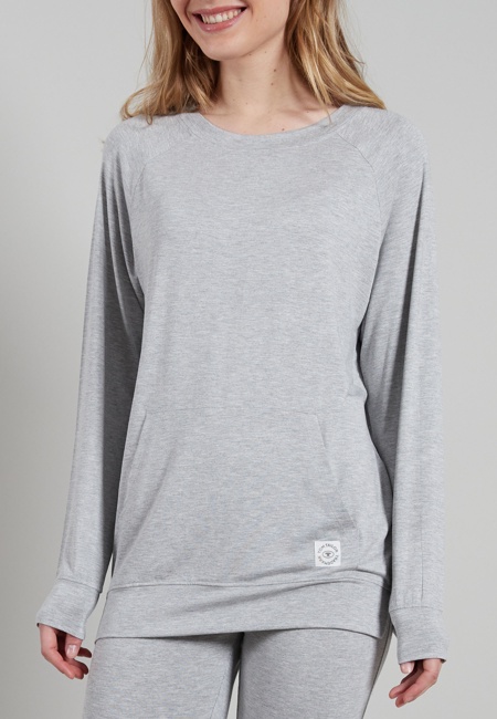TOM TAILOR Damen Longsleeve grau uni