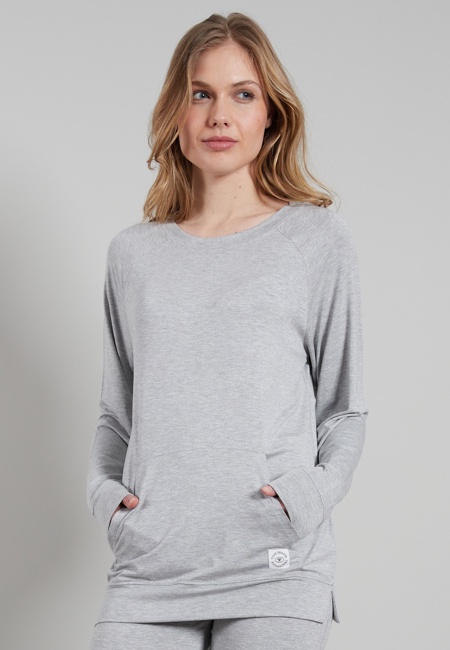 TOM TAILOR Damen Longsleeve grau uni