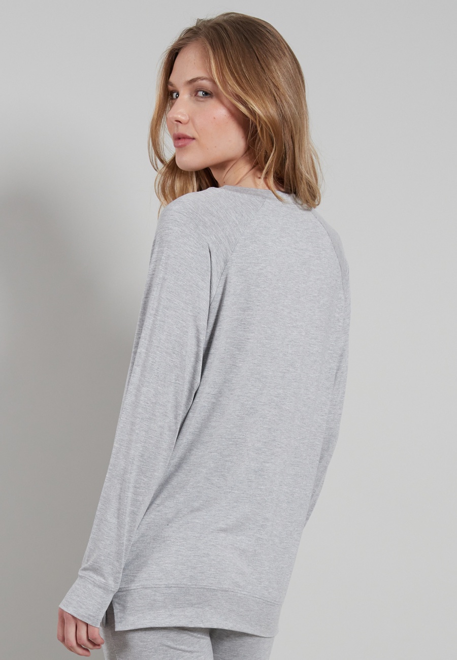 TOM TAILOR Damen Longsleeve grau uni
