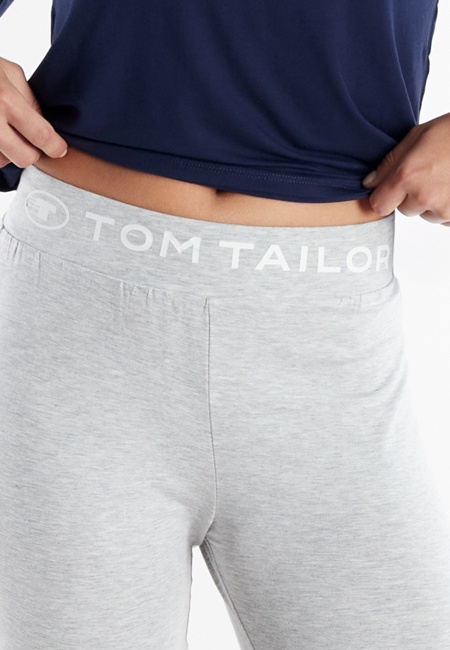 TOM TAILOR Damen Lange-Hose grau uni