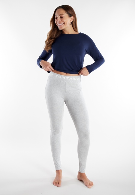 TOM TAILOR Damen Lange-Hose grau uni