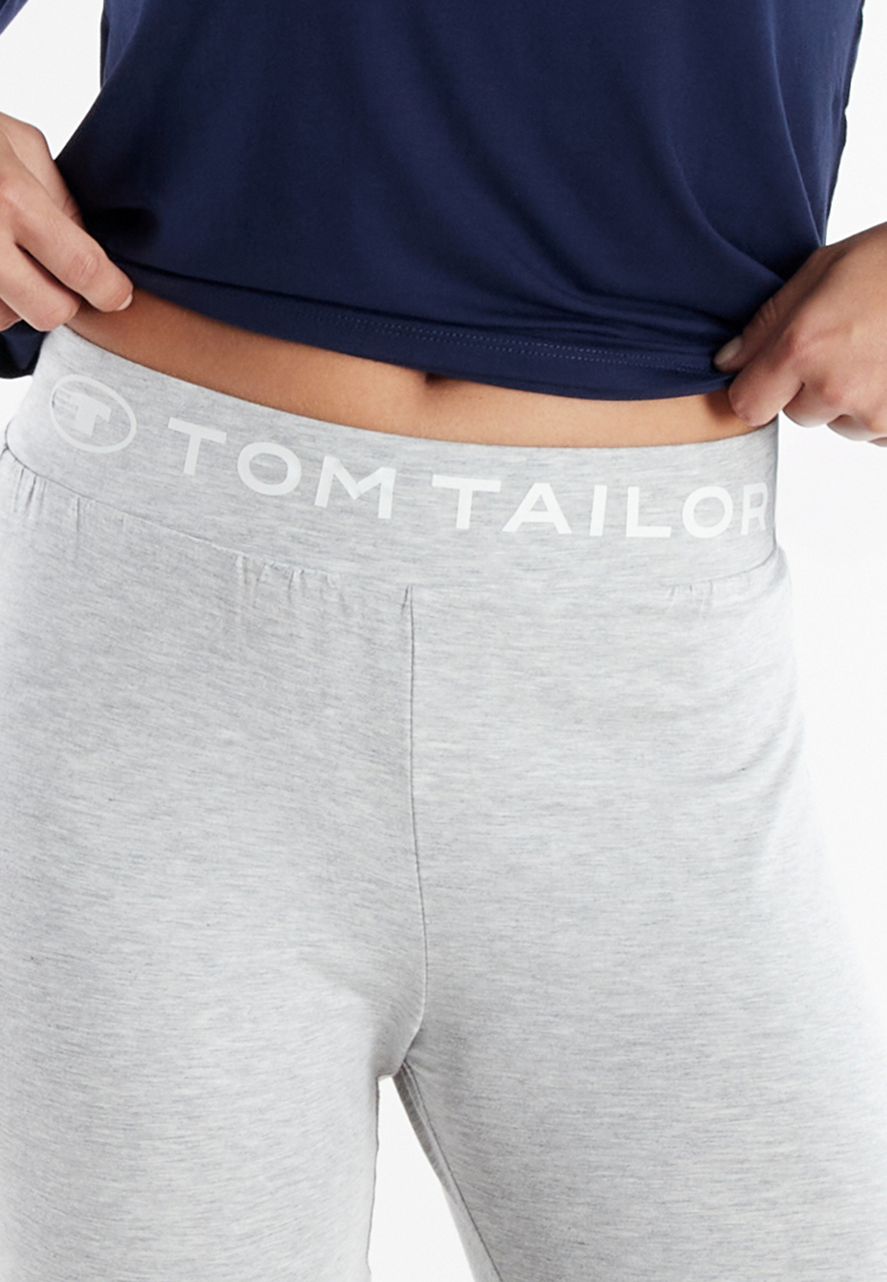TOM TAILOR Damen Lange-Hose grau uni