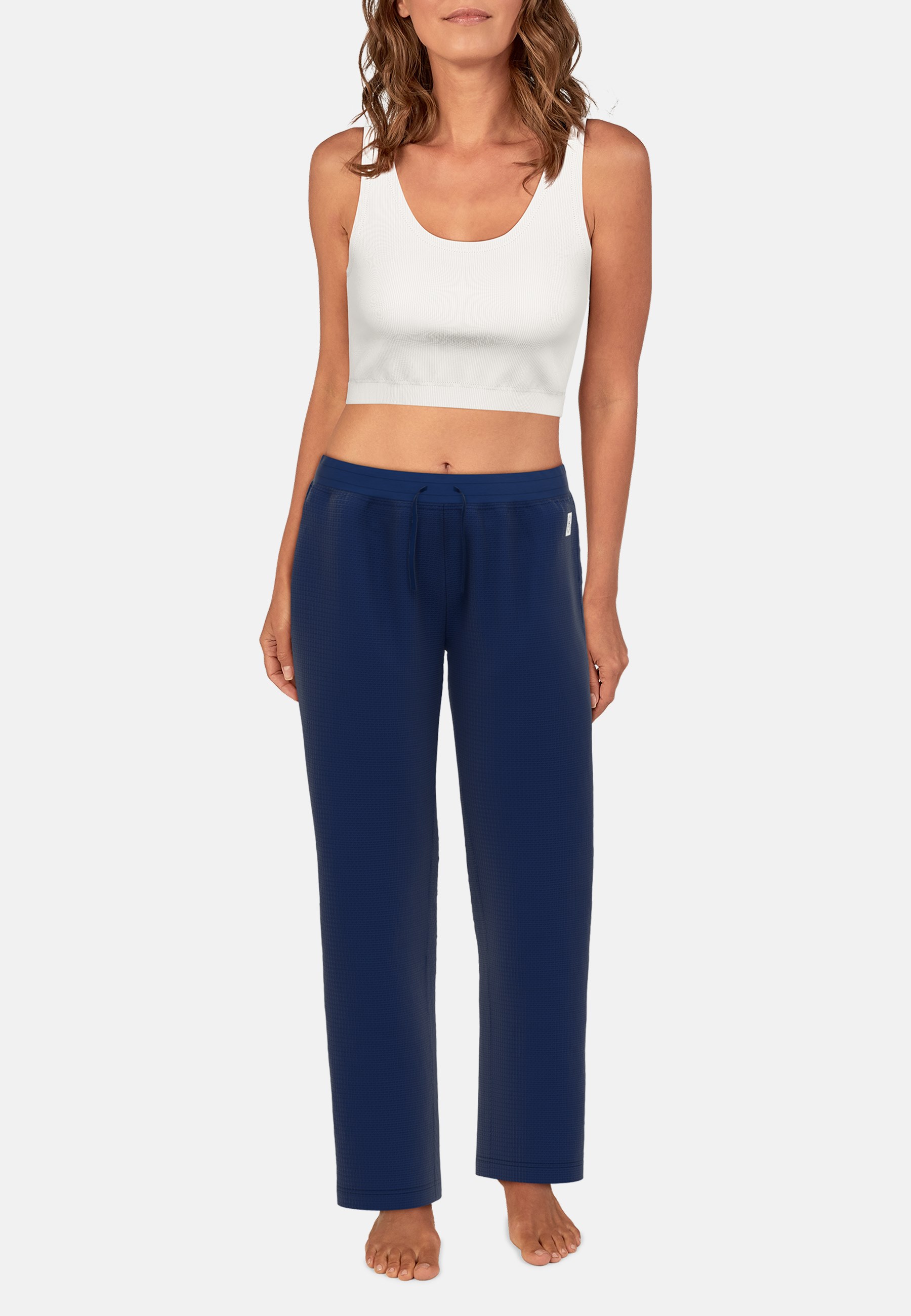 TOM TAILOR Damen Lange-Hose blau uni