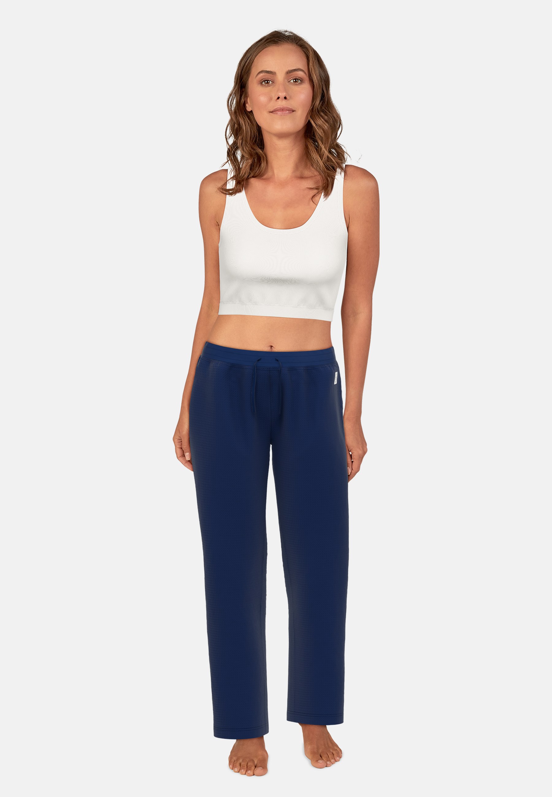 TOM TAILOR Damen Lange-Hose blau uni