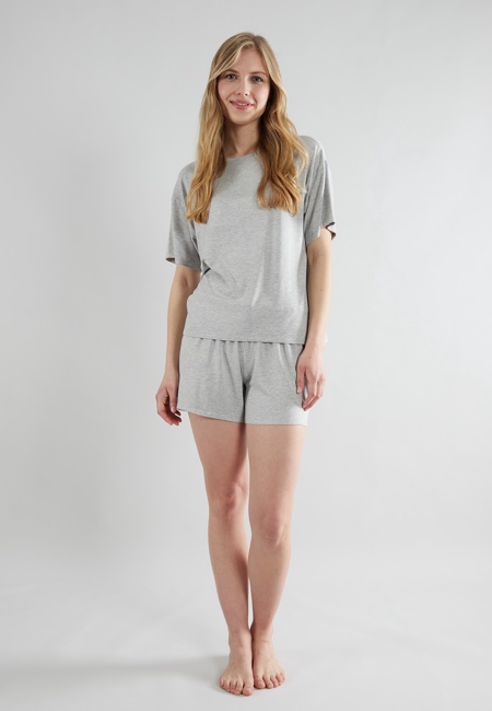 TOM TAILOR Damen Short-Pants grau melange