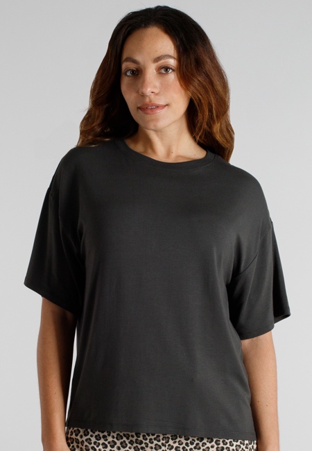 TOM TAILOR Damen T-Shirt grau uni