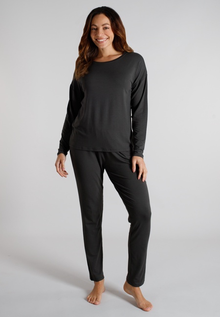 TOM TAILOR Damen Longsleeve grau uni