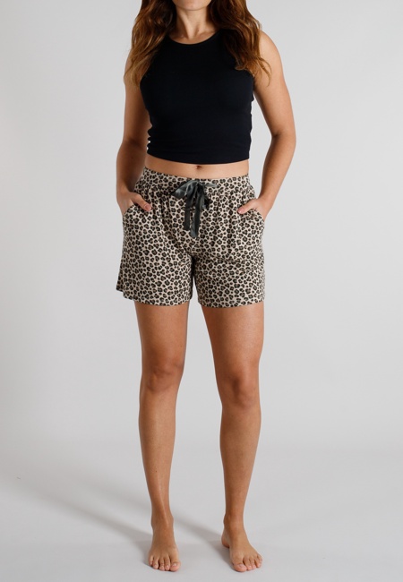 TOM TAILOR Damen Kurze-Hose braun bedruckt