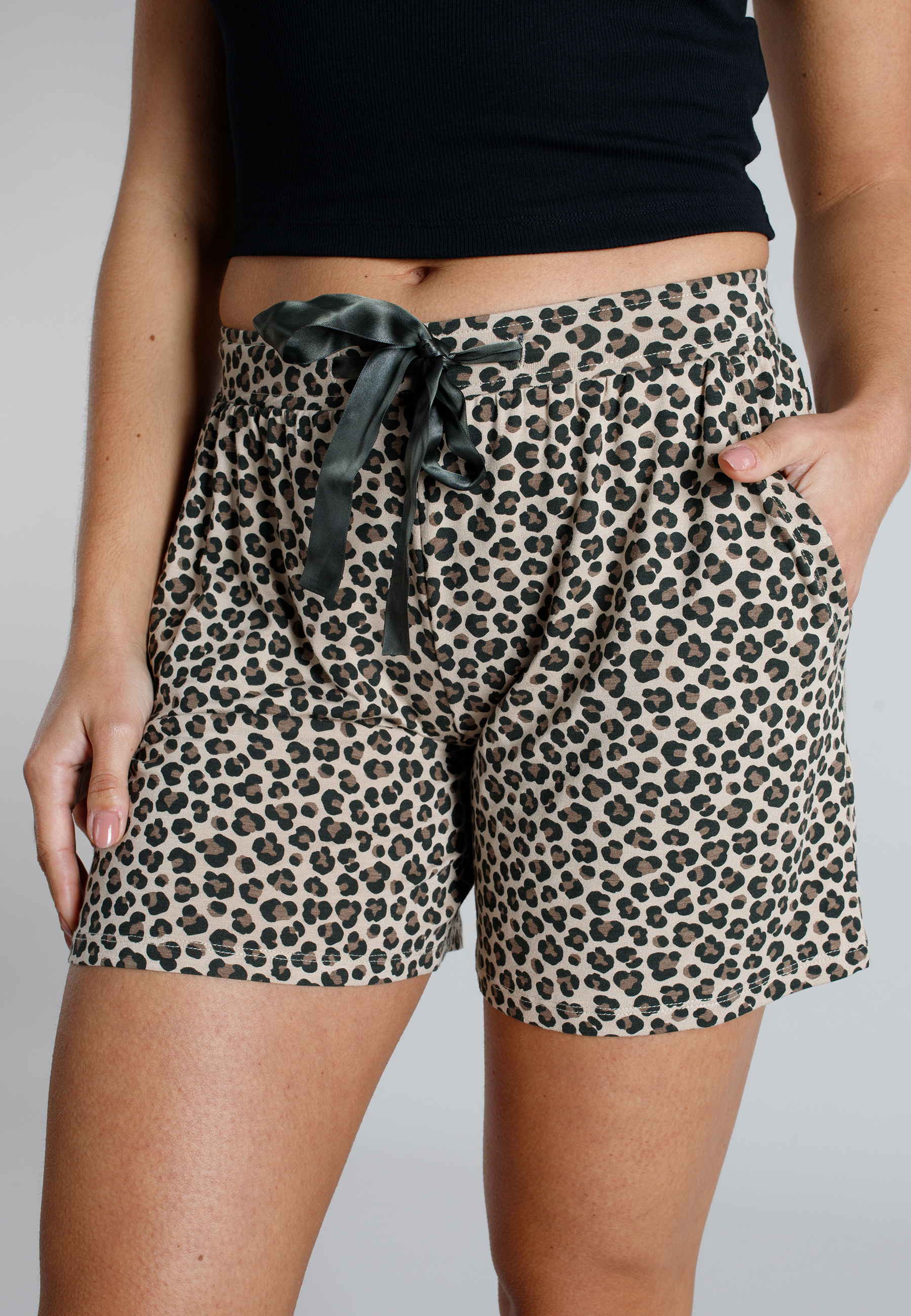 TOM TAILOR Damen Kurze-Hose braun bedruckt