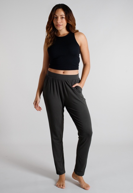 TOM TAILOR Damen Lange-Hose grau uni