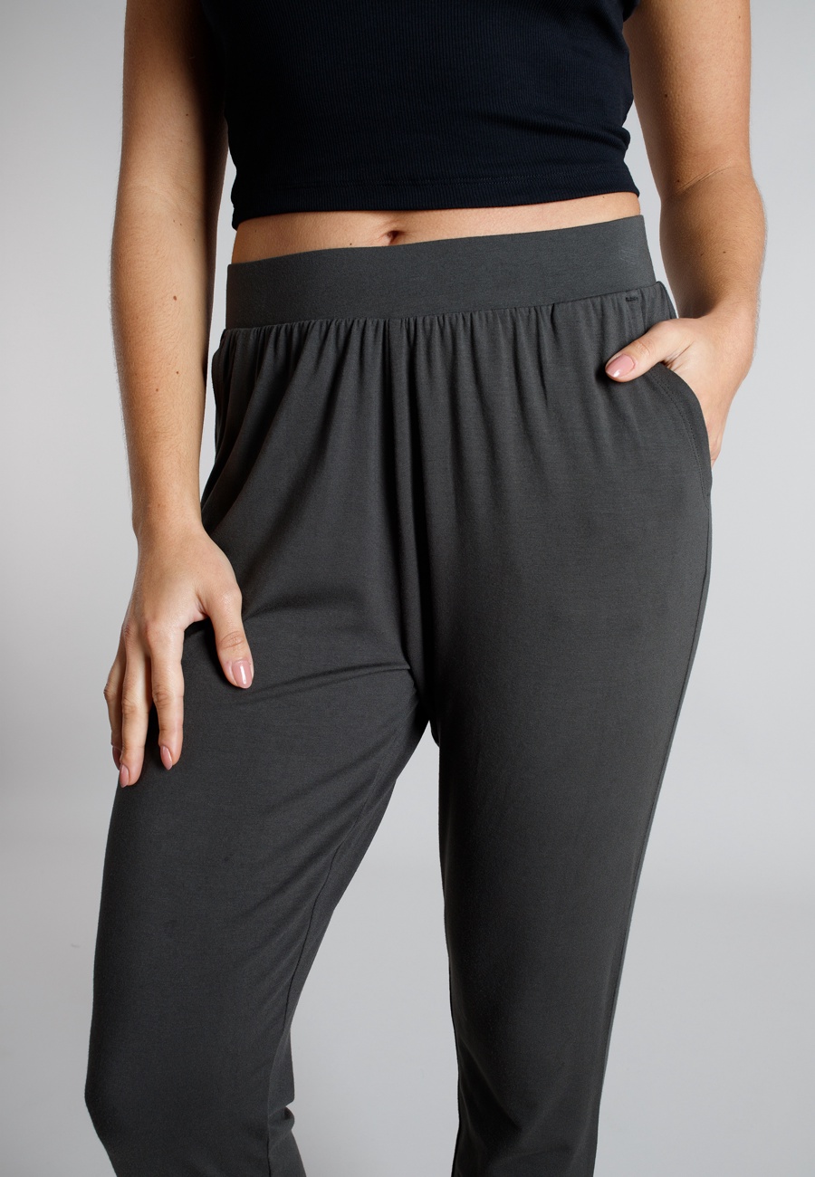 TOM TAILOR Damen Lange-Hose grau uni