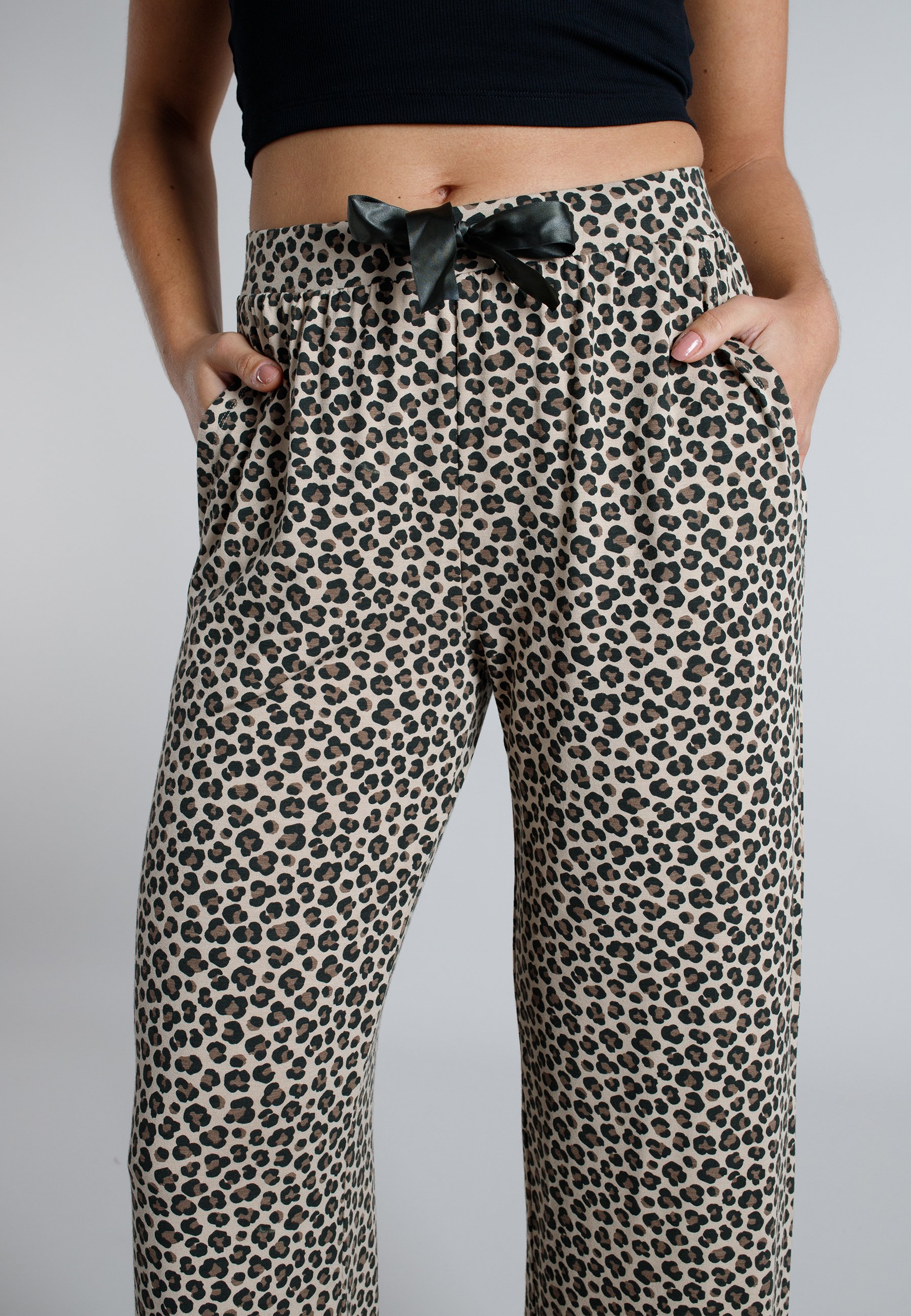 TOM TAILOR Damen Lange-Hose braun bedruckt