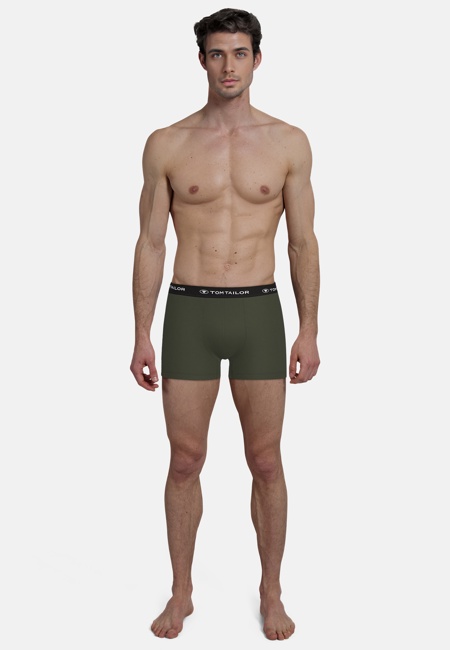 TOM TAILOR Herren Pants grün uni 3er Pack