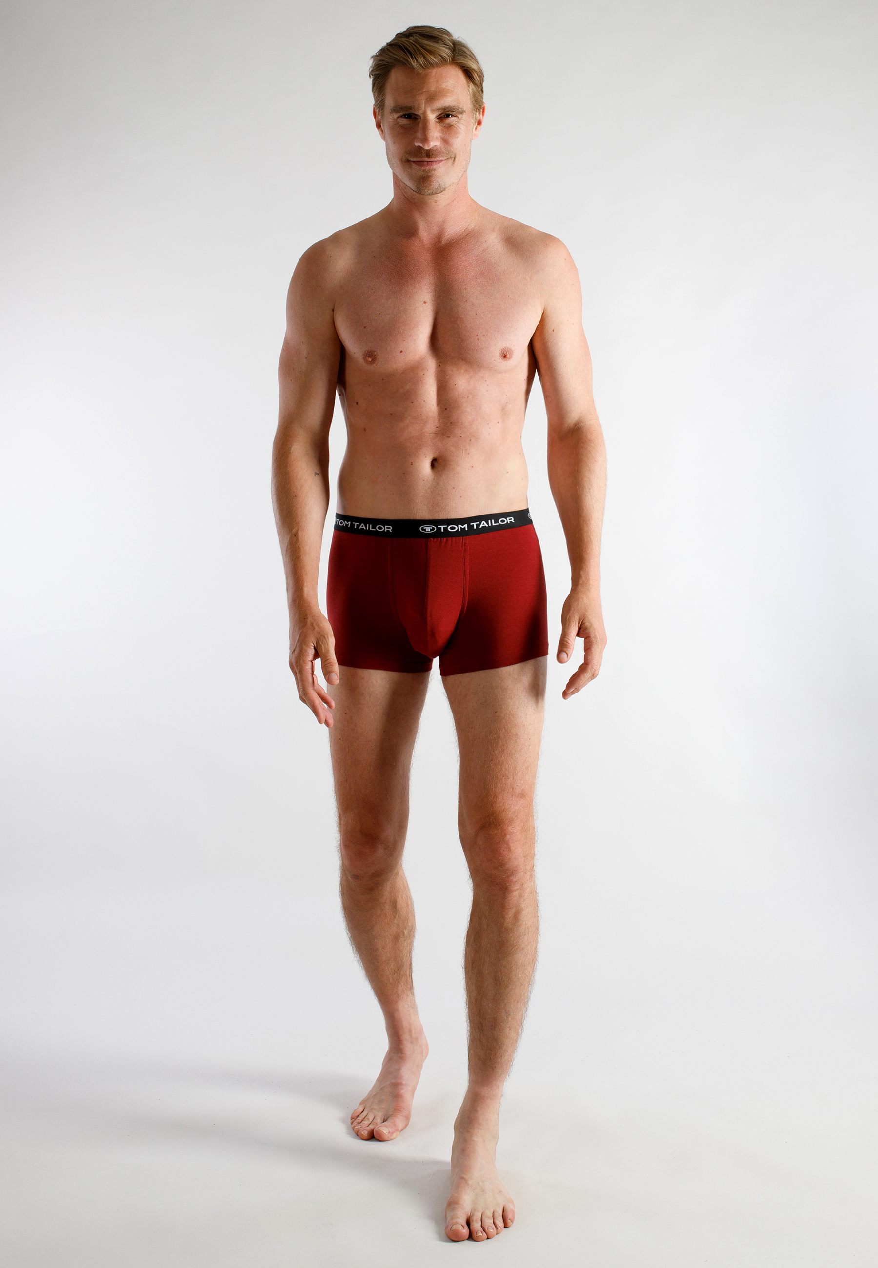 TOM TAILOR Herren Pants rot uni 3er Pack