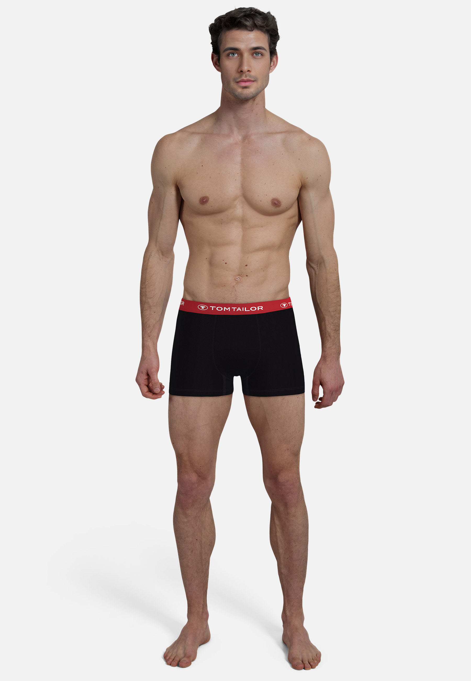 Herren Pants schwarz melange 3er Pack