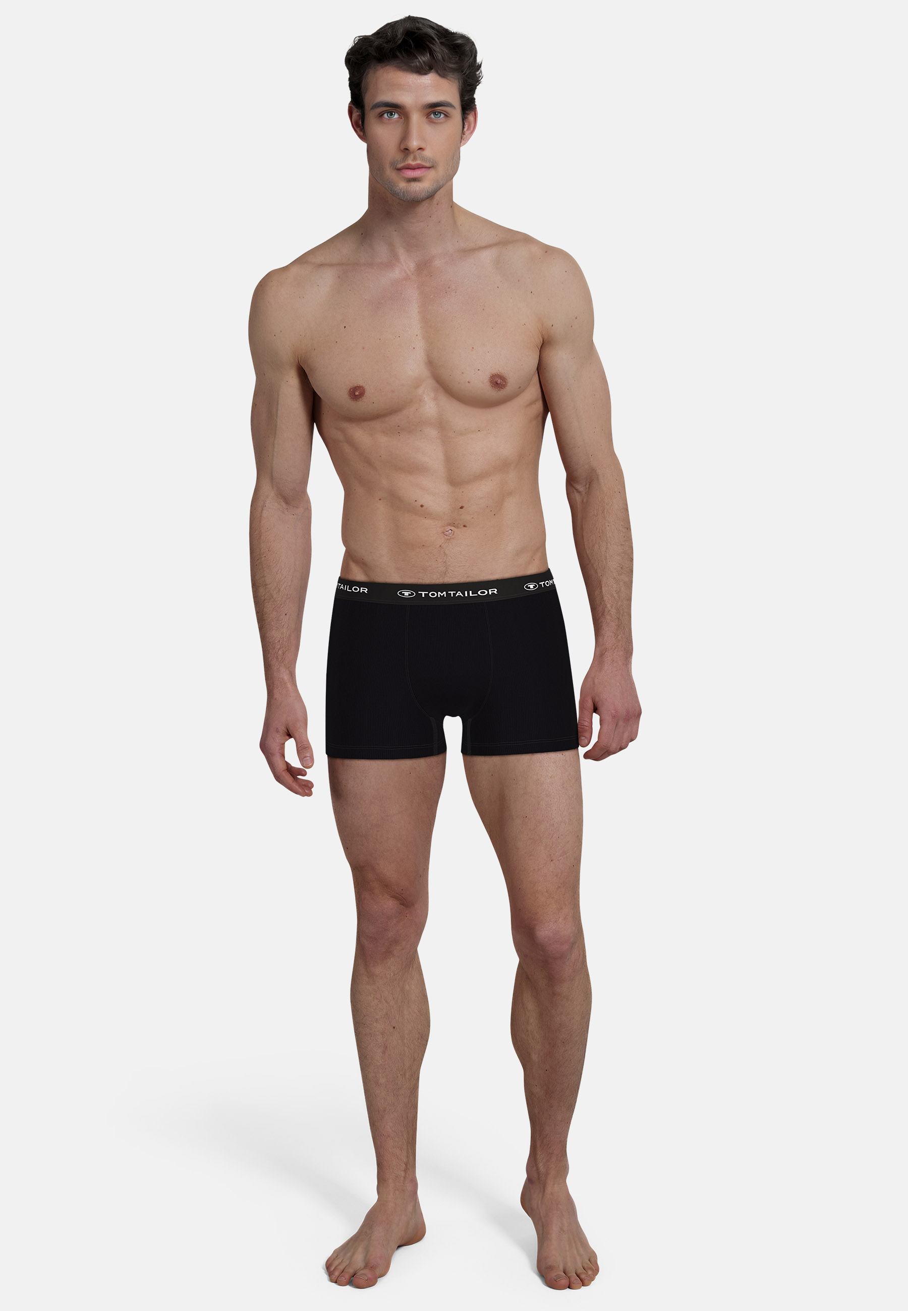 Herren Pants schwarz melange 3er Pack