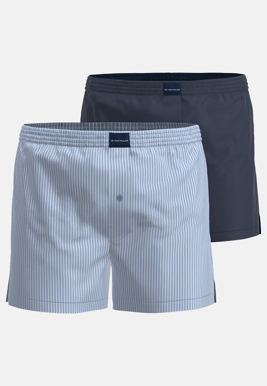 TOM TAILOR Herren Boxershort blau kariert 2er Pack