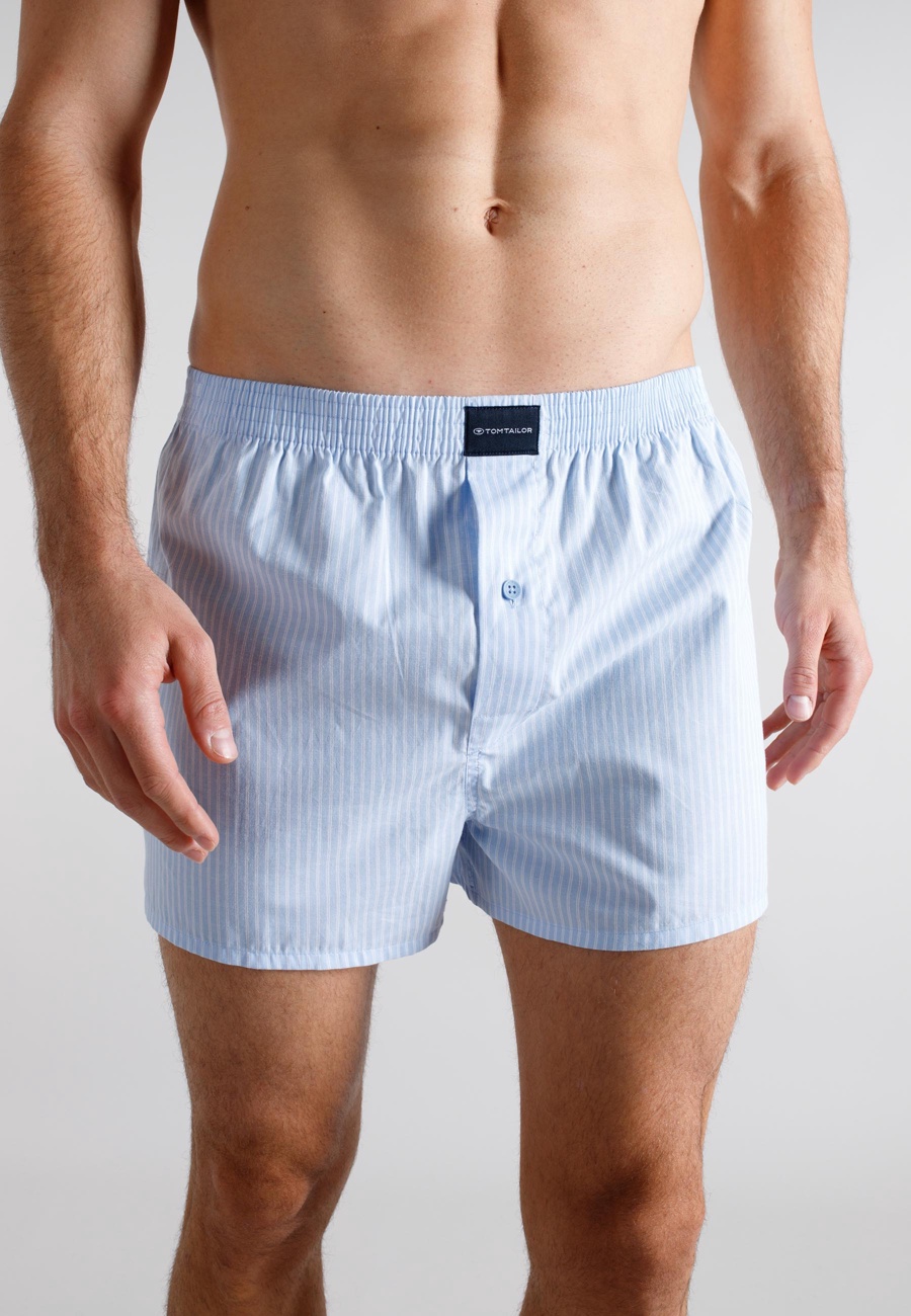 TOM TAILOR Herren Boxershort blau kariert 2er Pack