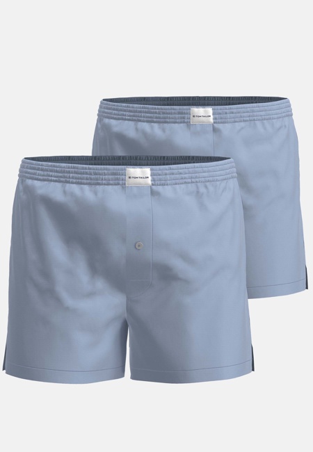 TOM TAILOR Herren Boxershort blau kariert 2er Pack
