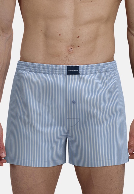 TOM TAILOR Herren Boxershort blau kariert 2er Pack