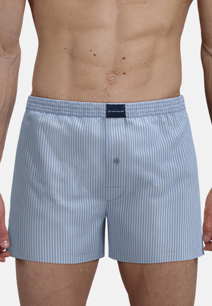 TOM TAILOR Herren Boxershort blau kariert 2er Pack