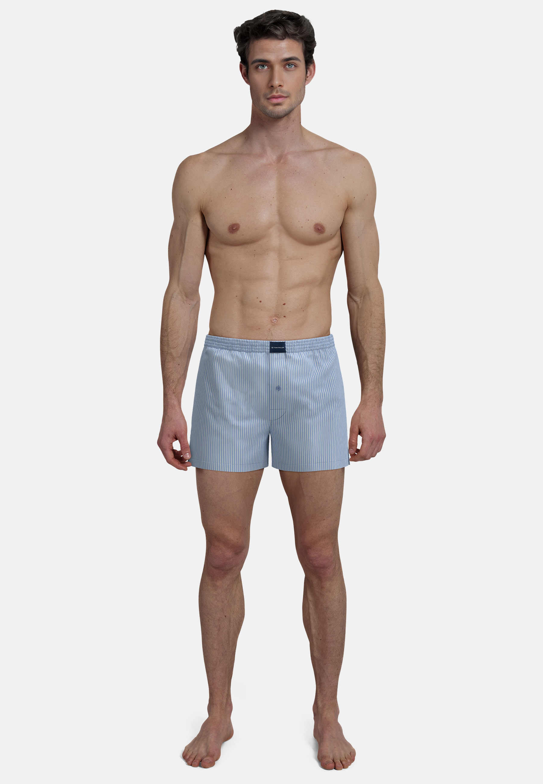 TOM TAILOR Herren Boxershort blau kariert 2er Pack