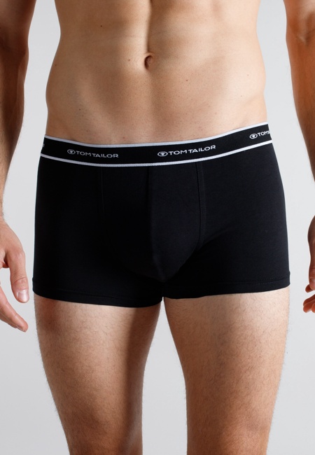 TOM TAILOR Herren Pants schwarz uni 2er Pack