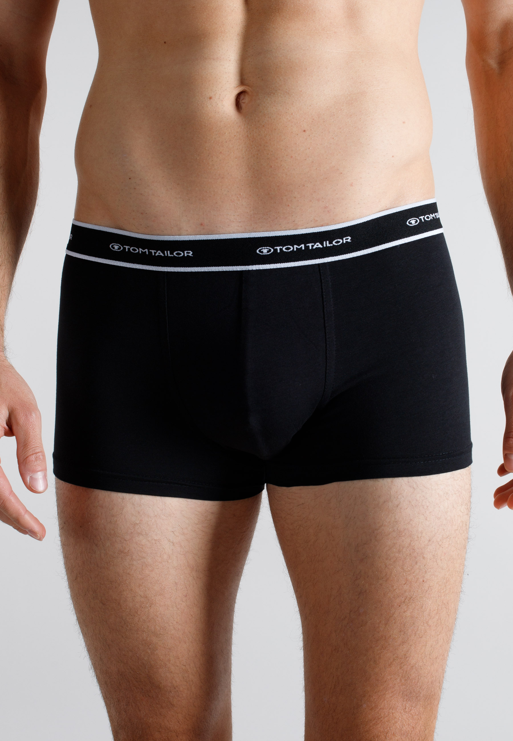 TOM TAILOR Herren Pants schwarz uni 2er Pack