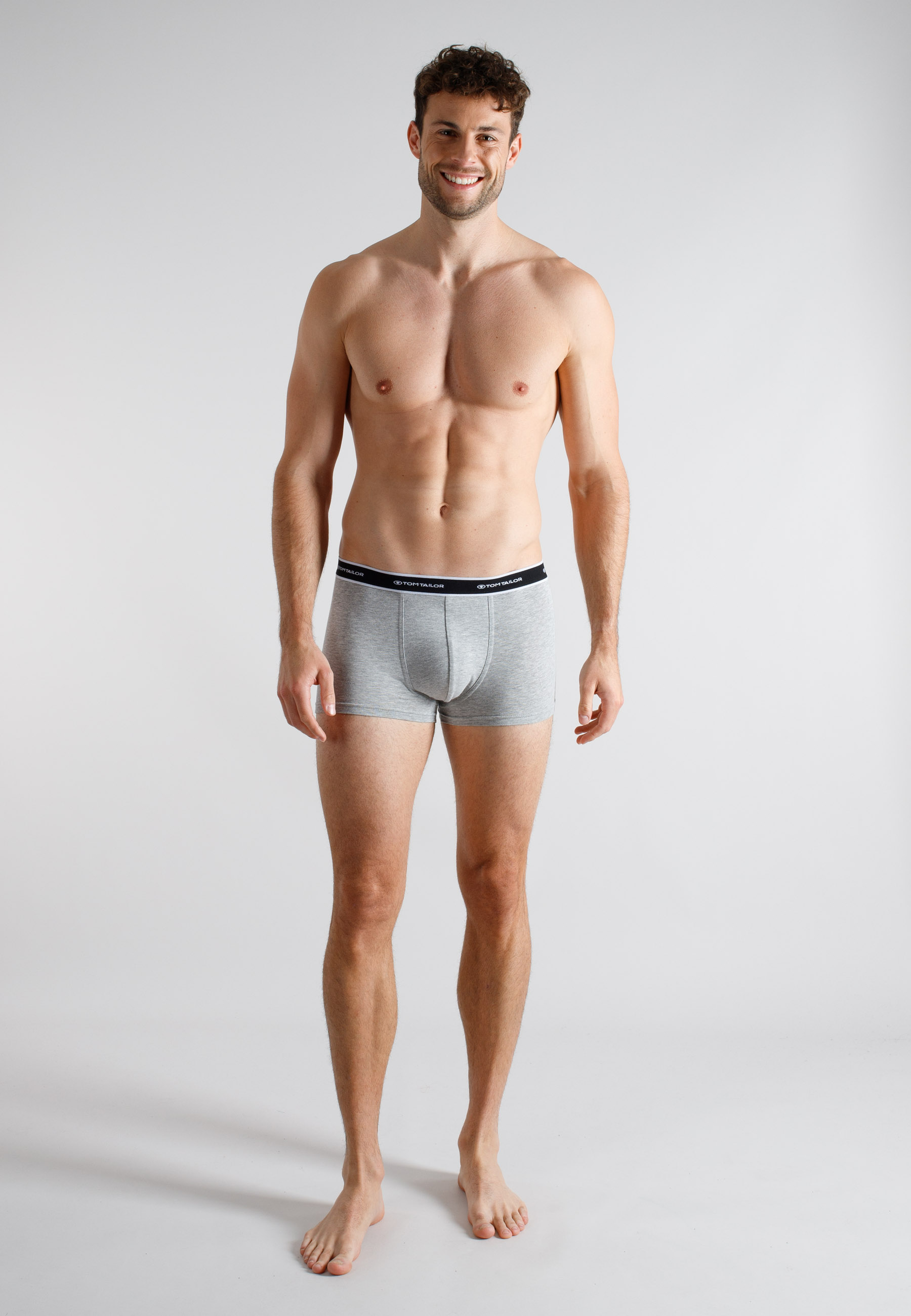 TOM TAILOR Herren Pants grau uni 2er Pack