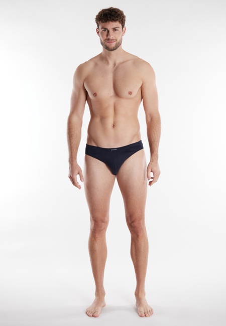Herren Slip blau uni 7er Pack