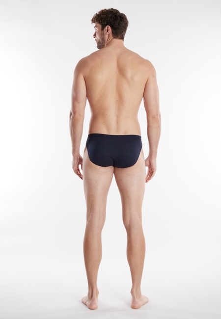 Herren Slip blau uni 7er Pack
