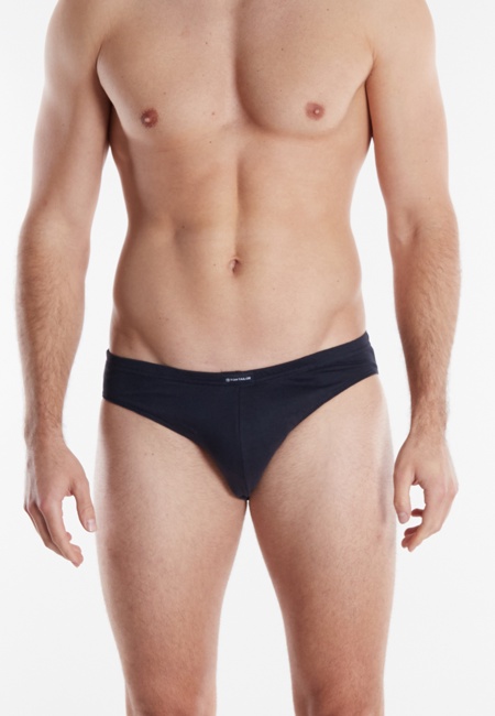 Herren Slip blau uni 7er Pack
