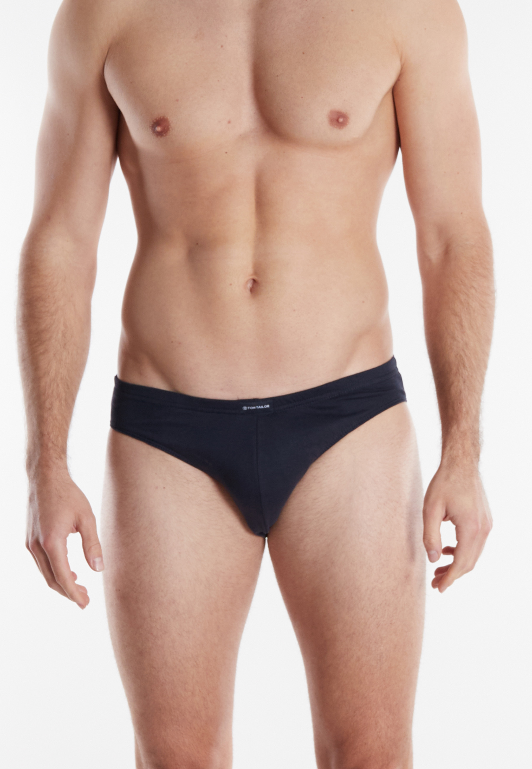 Herren Slip blau uni 7er Pack