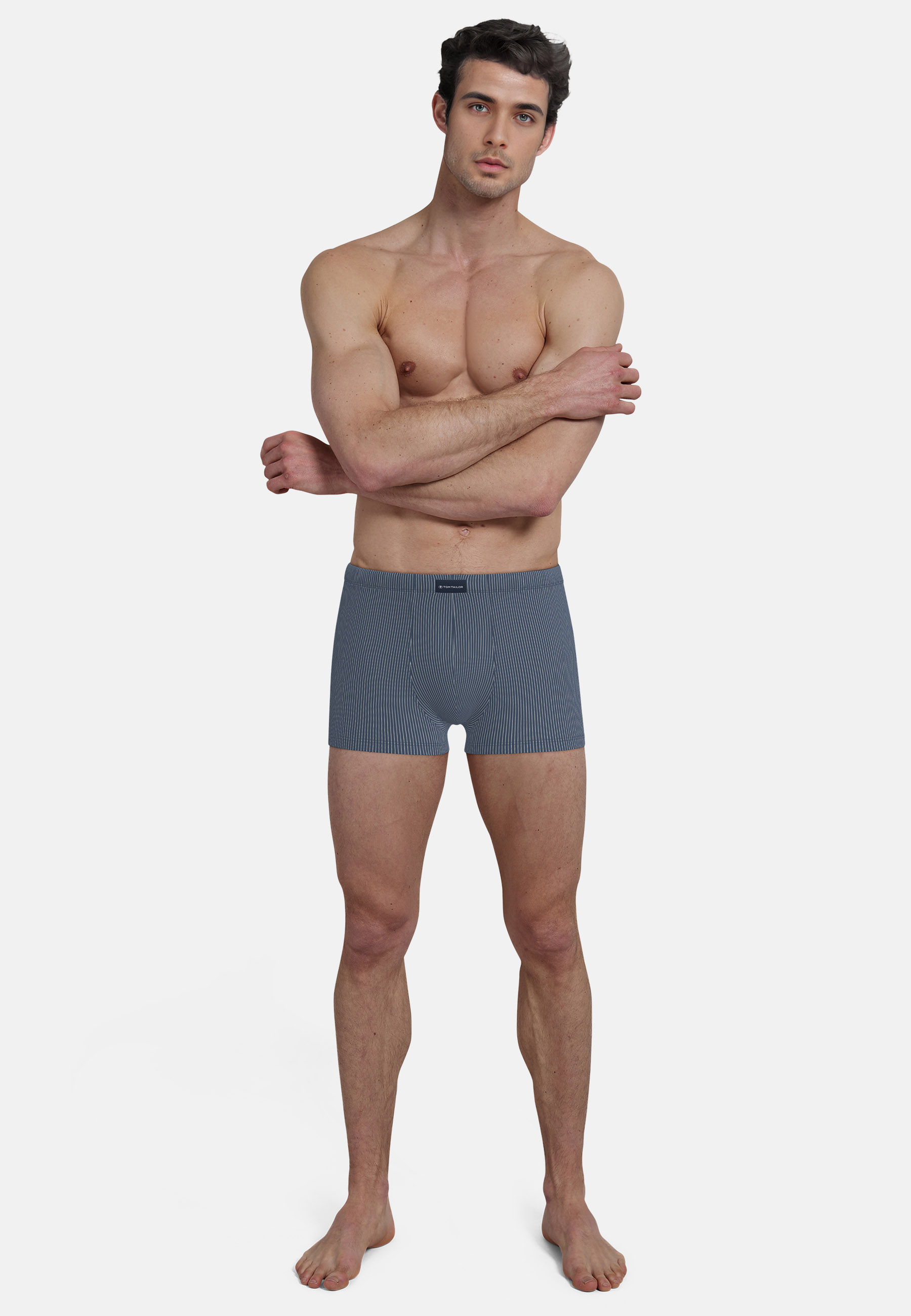 TOM TAILOR Herren Pants blau Nadelstreifen 2er Pack