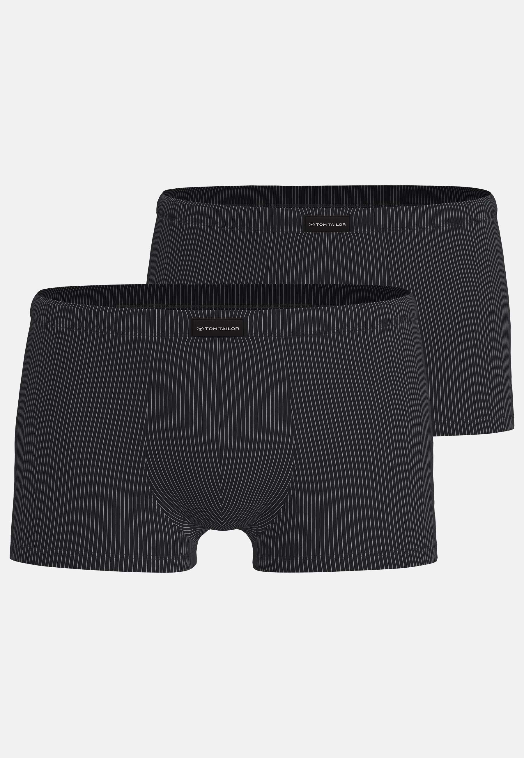 TOM TAILOR Herren Pants schwarz Nadelstreifen 2er Pack