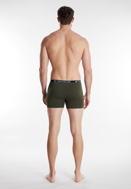 TOM TAILOR Herren Long-Pants grün uni 3er Pack