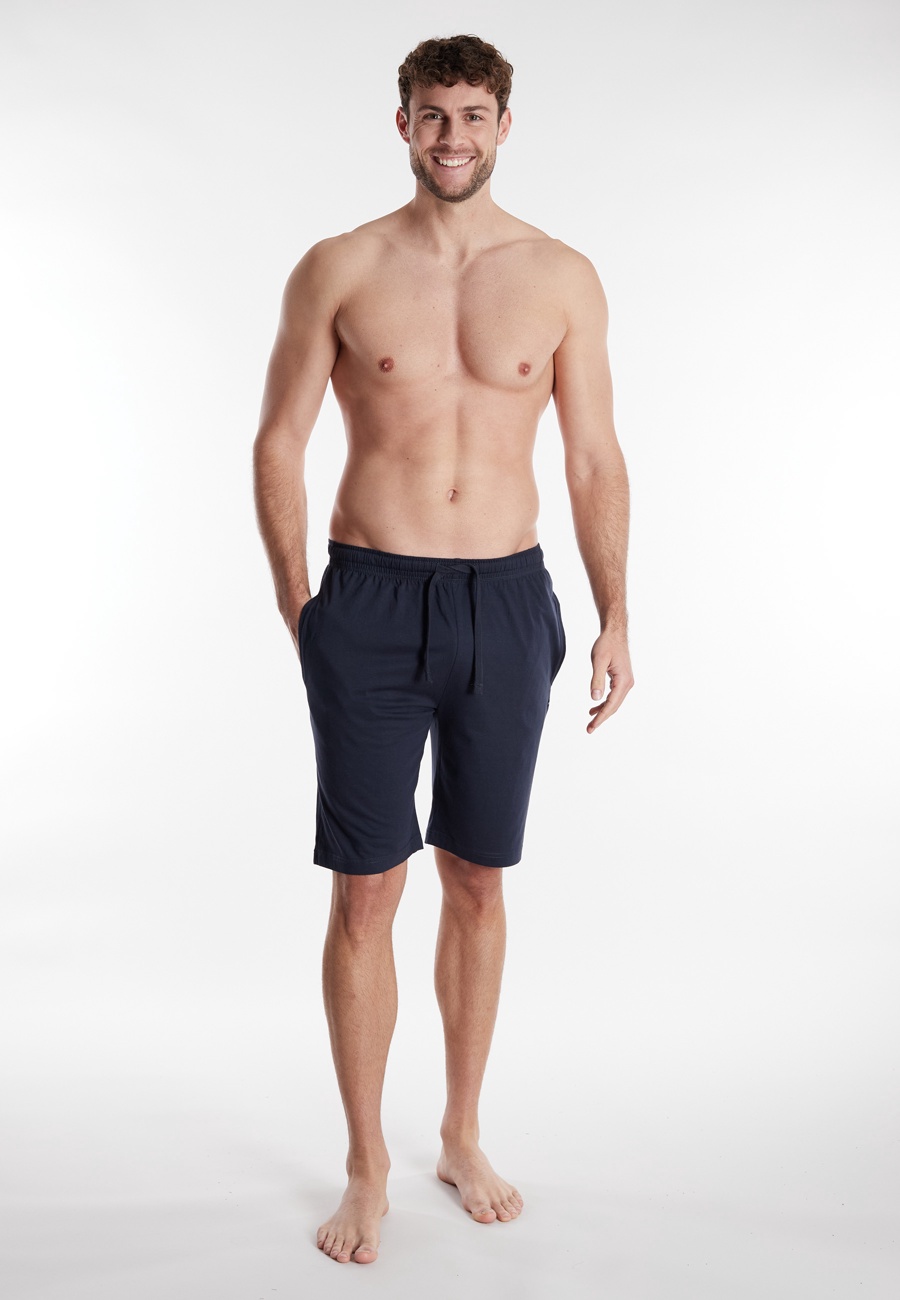 TOM TAILOR Herren Kurze-Hose blau uni