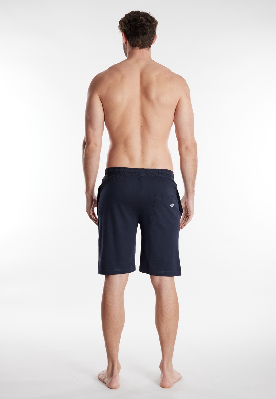 TOM TAILOR Herren Kurze-Hose blau uni
