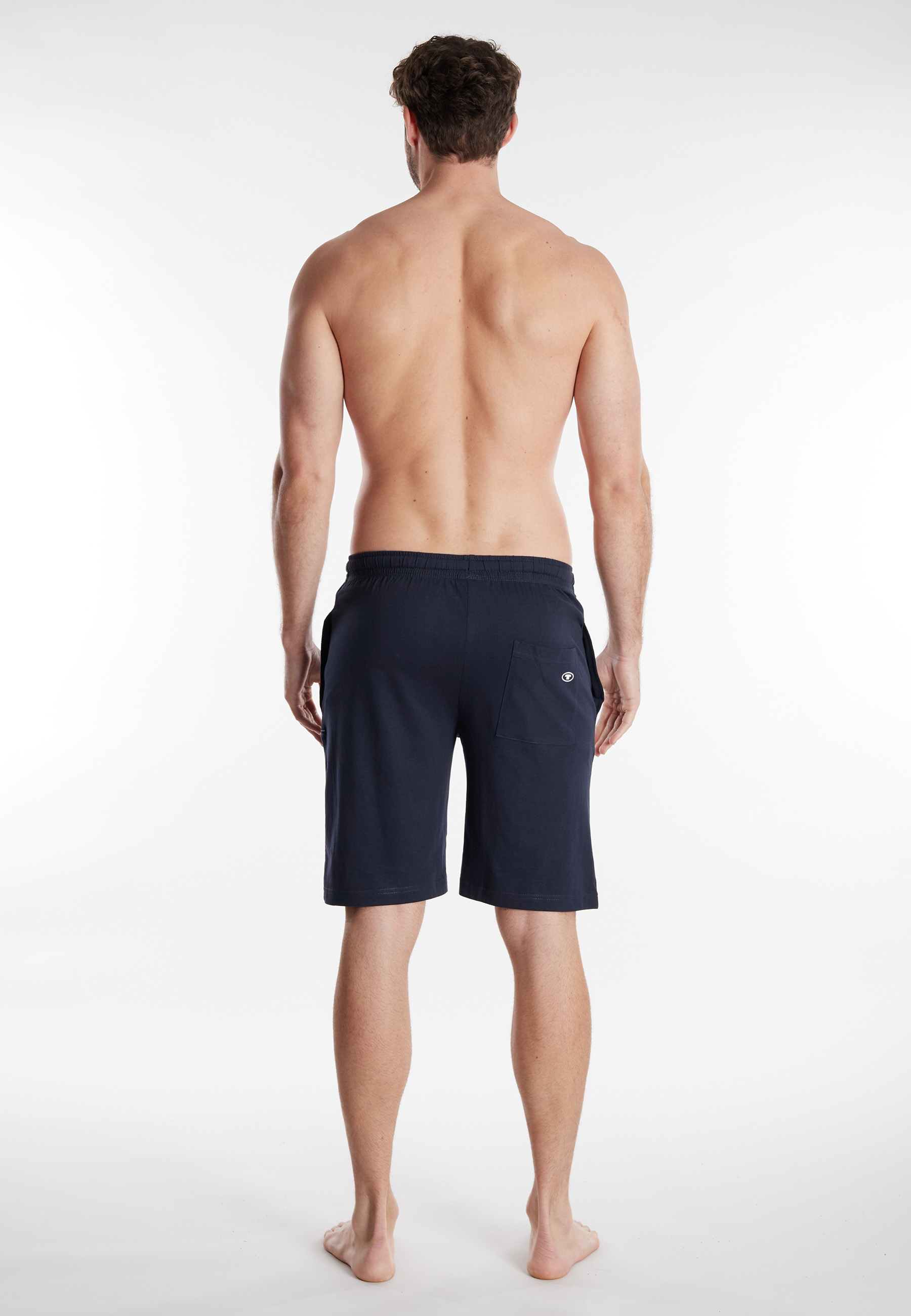 TOM TAILOR Herren Kurze-Hose blau uni