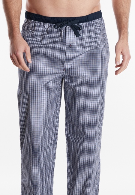 TOM TAILOR Herren Lange-Hose blau kariert