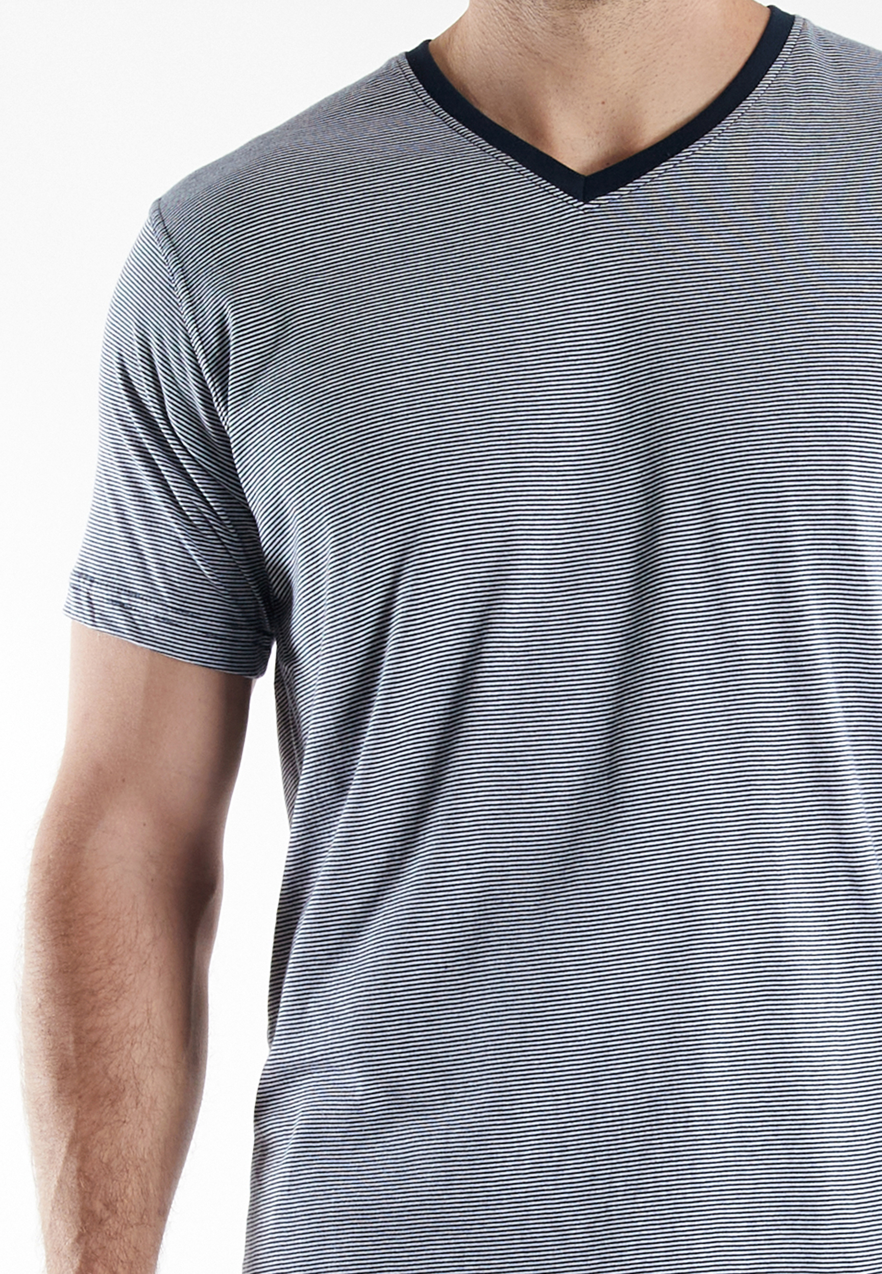 TOM TAILOR Herren Shorty blau quergestreift