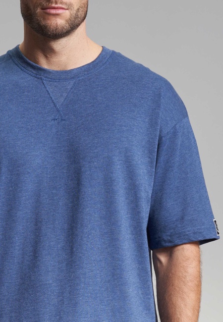 TOM TAILOR Herren Shirt blau melange