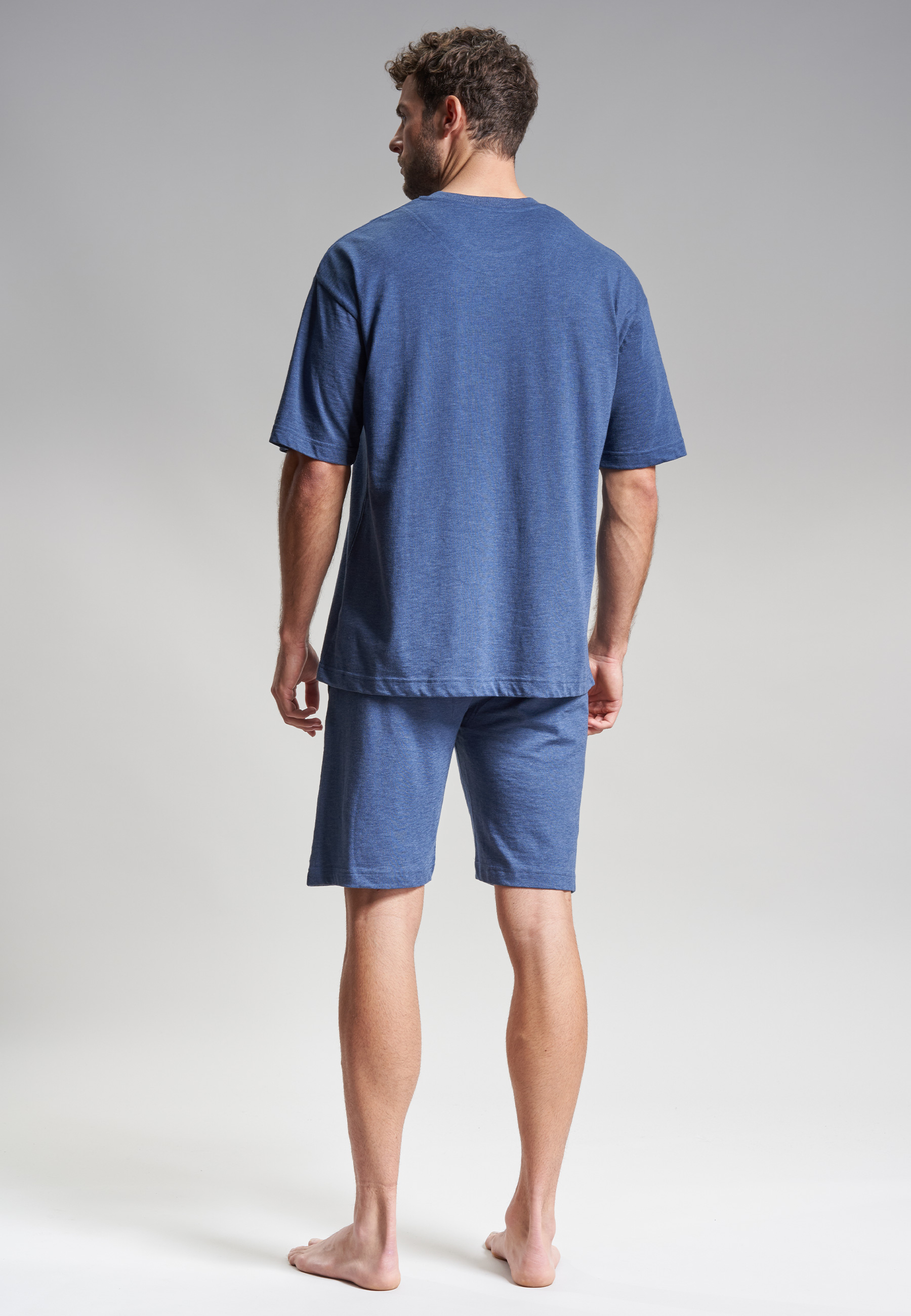 TOM TAILOR Herren Shirt blau melange