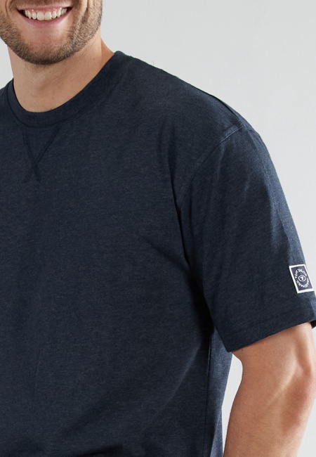 TOM TAILOR Herren Shirt blau melange