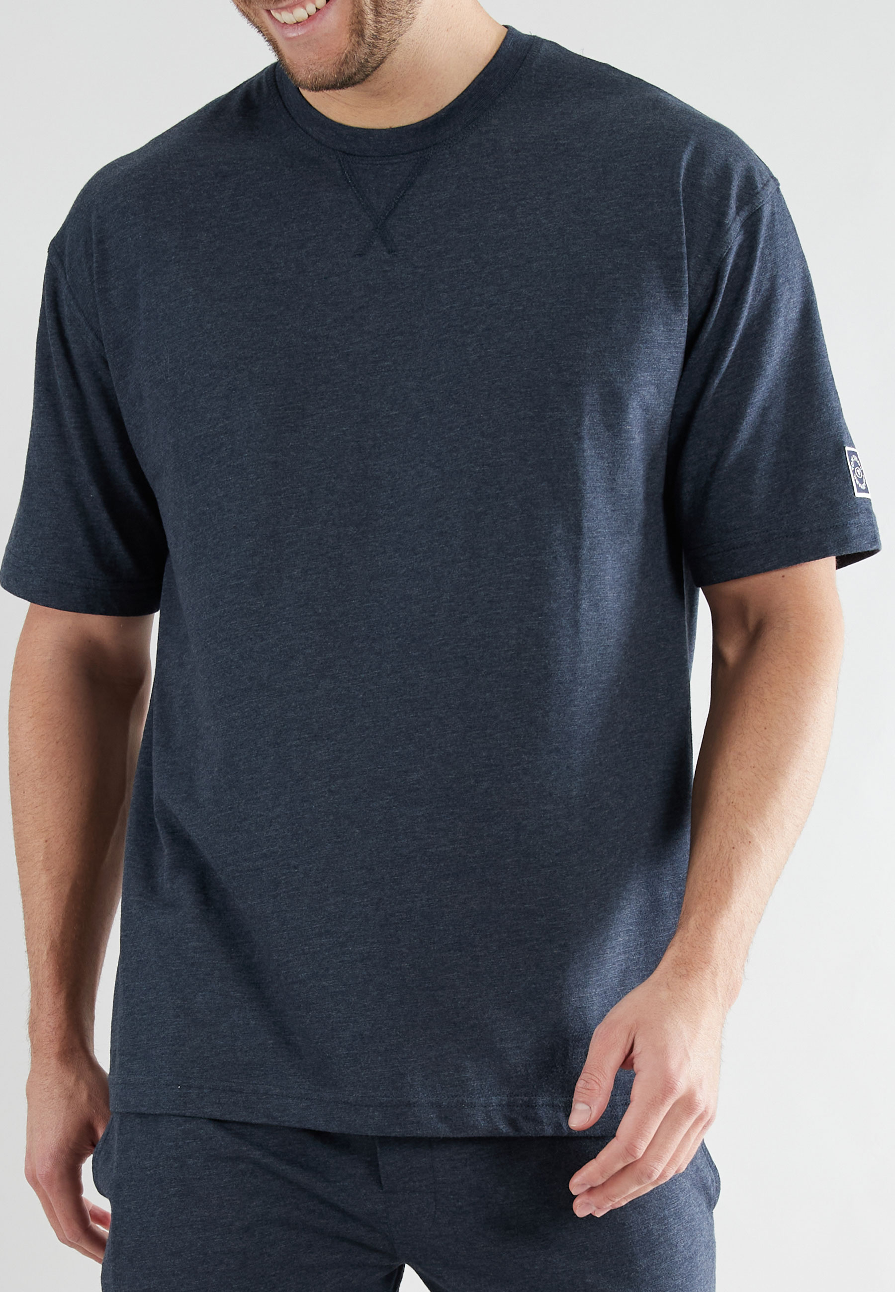 TOM TAILOR Herren Shirt blau melange