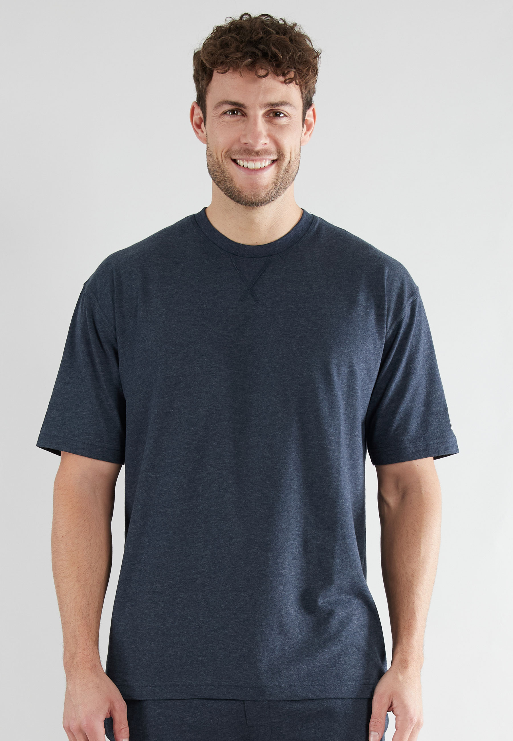 TOM TAILOR Herren Shirt blau melange