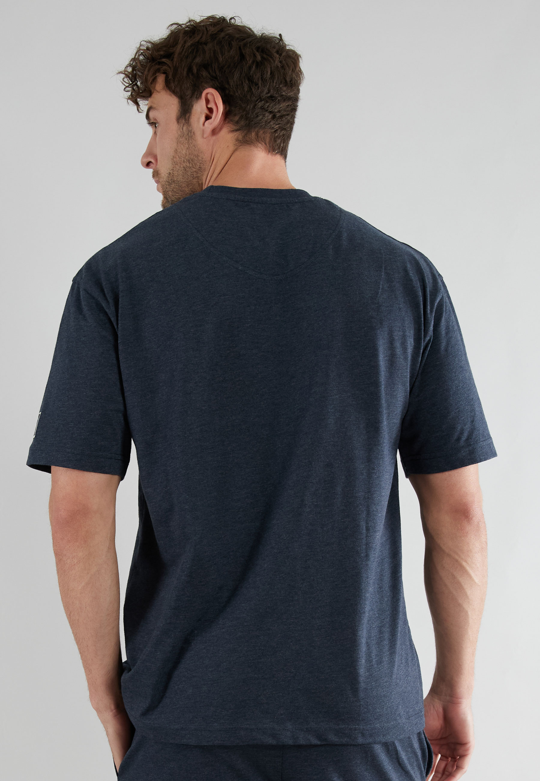 TOM TAILOR Herren Shirt blau melange