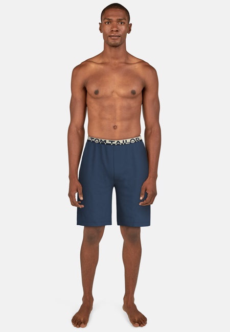 TOM TAILOR Herren Bermuda blau melange