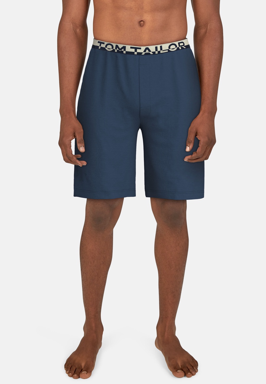 TOM TAILOR Herren Bermuda blau melange