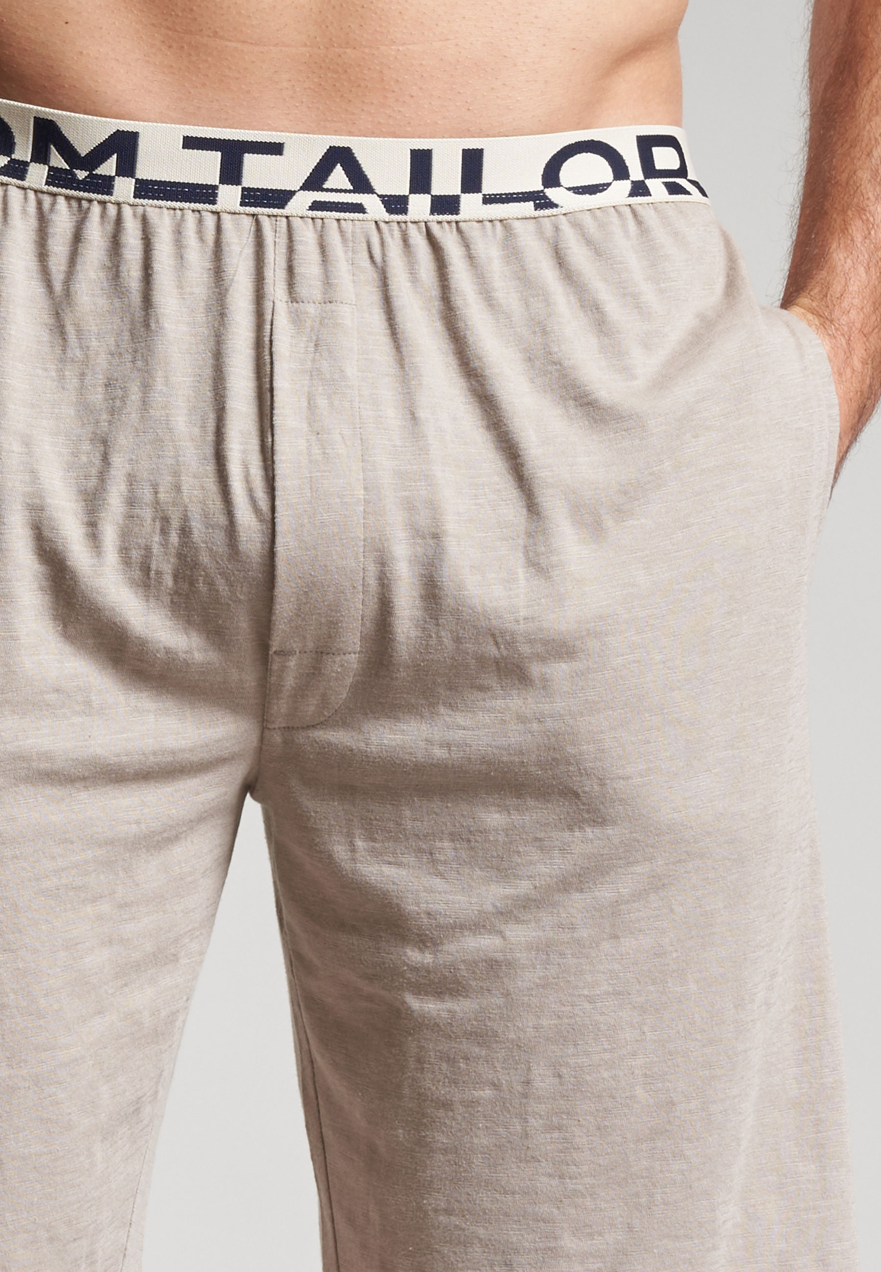 TOM TAILOR Herren Bermuda grau melange